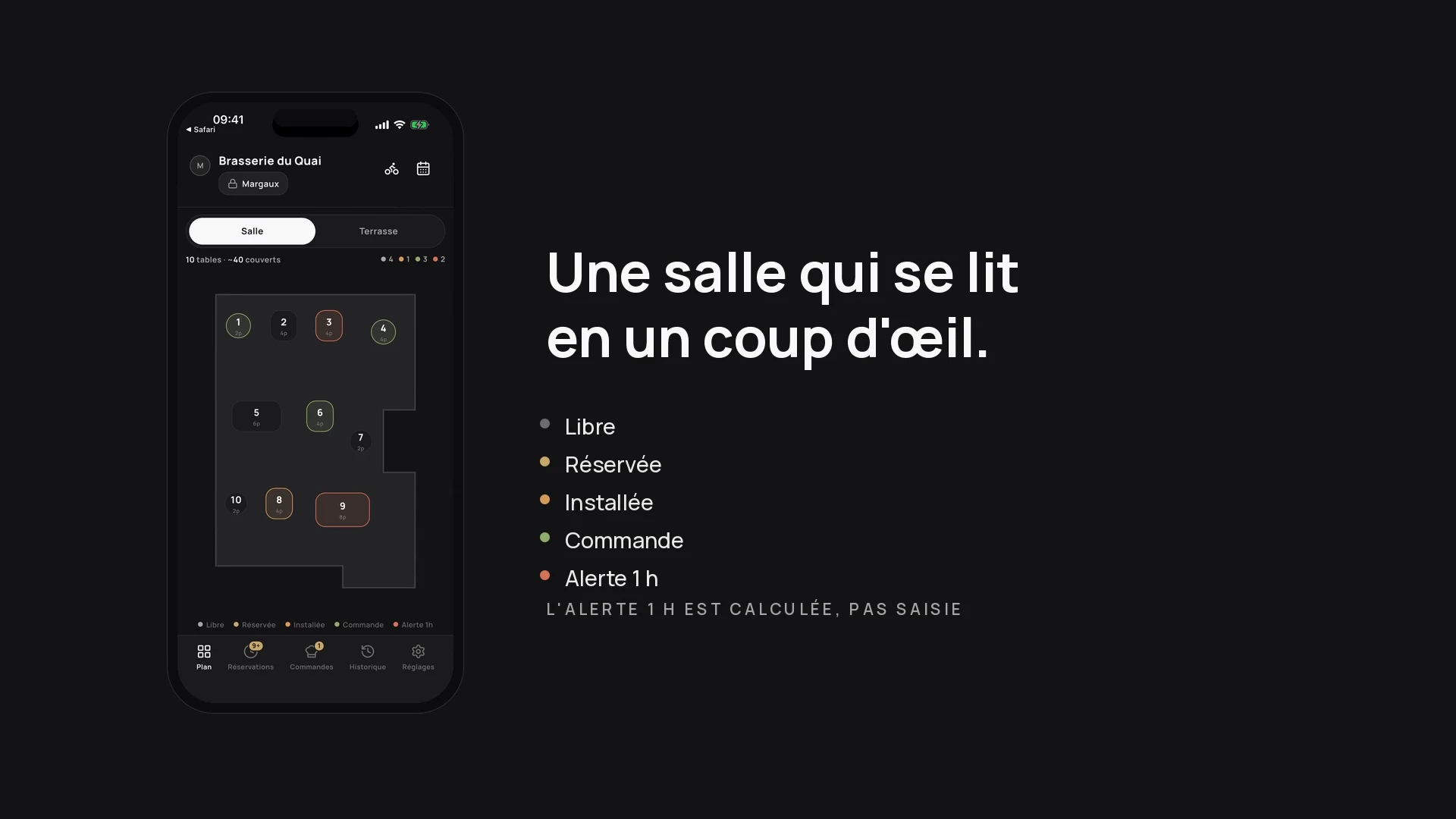 SERVIO — aperçu de l'application
